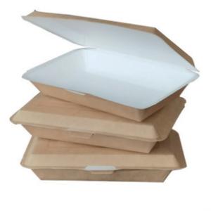 Wholesale 550ml Disposable Paper Lunch Boxes Leakproof Clamshell To Go Containers from china suppliers