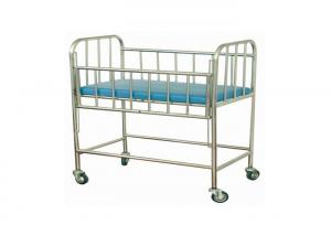 China Stainless Steel Children Crib Baby Child Hospital Bed With Four Casters ALS - BB04 on sale