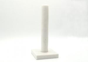 Wholesale White Stone Paper Towel Holder , Marble Paper Towel Stand Square Base from china suppliers