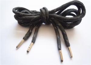 Wholesale Elastic Black Flat Shoe Laces / Basketball Shoe Laces Durable from china suppliers
