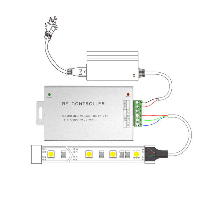 RF 4 Key LED RGB Controller DC12V Wireless Remote Control For LED Strip Light