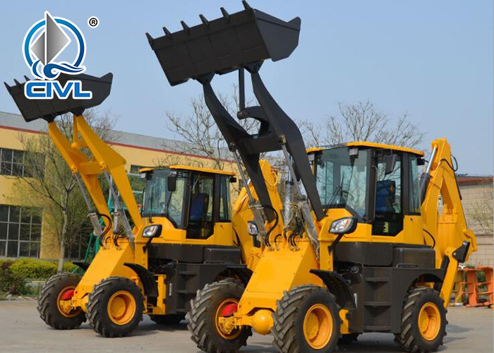 Wz30-25 Backhoe Loader , Loader Bucket 1m3 , Dig Bucket 0.3m3 , Machine Weight 9500kgs
