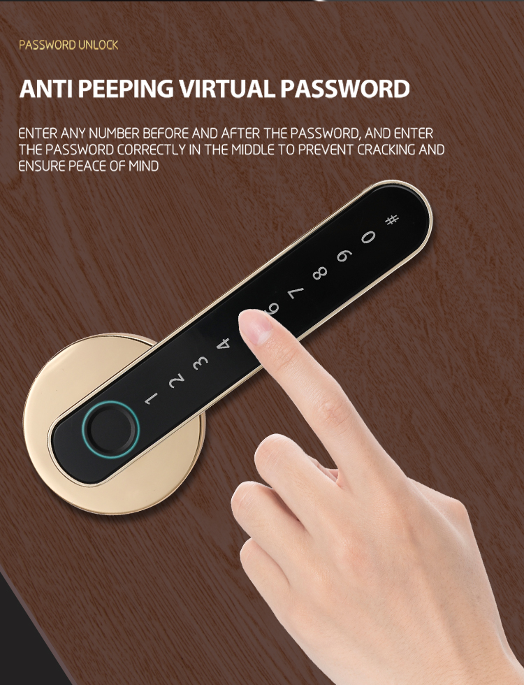 Bluetooth / Tuya APP Smart Door Knob Fingerprint Zinc Alloy Material