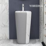 rectangular Sanitary Ware Basin Pedestal For Bathroom Hotel Home