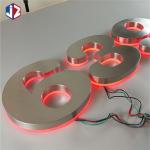 Wall Mounted LED Backlit Sign Board Stainless Steel LED Channel Letters Sign