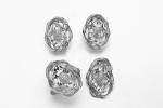 Gold Earrings Design 925 Silver CZ Earrings Oval Swirl Ear Cuff Earrings