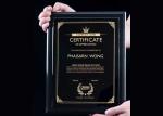 Souvenirs Awards Wooden Shield Plaque Black Color Painting 24*31cm Size
