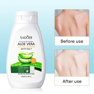 Wholesale 430g Aloe Vera Bath Salts Smoothing Skin Tender Body Wash Light Exfoliating from china suppliers