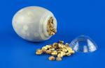 Food Grade Material Plastic Storage Canisters Egg Shape 485Ml 47MM Caliber