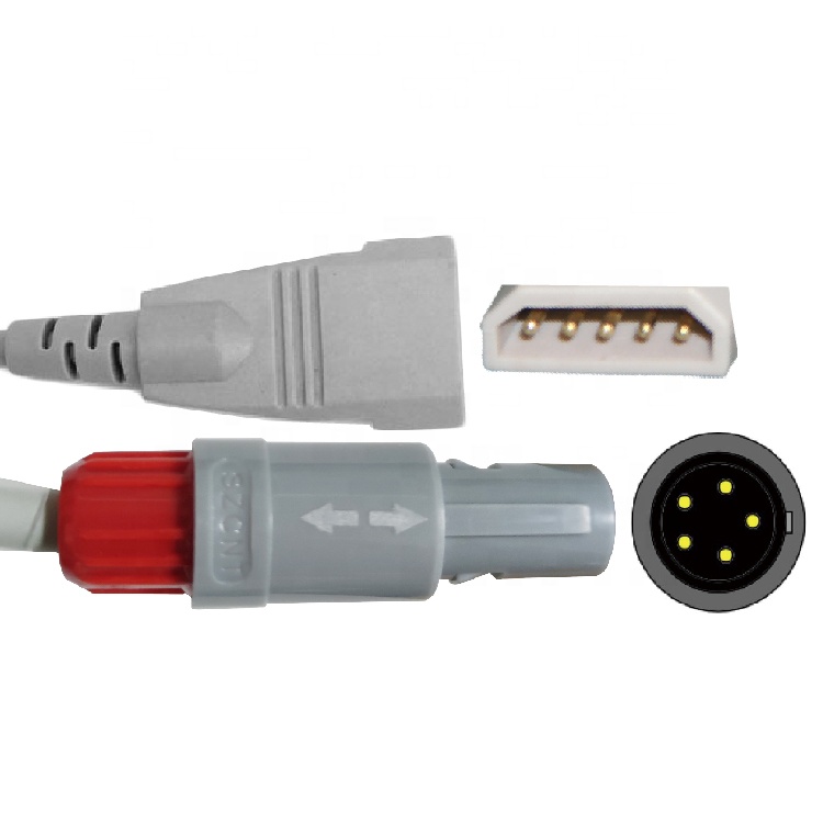 IBP adapter cable compatible to MAQUET 5pin single position to PVB transducer