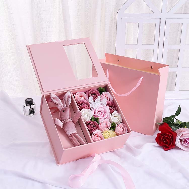 Exquisite Jewelry Packaging Boxes Printed Eternal Rose Valentine's Day