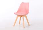 Modern PP And Wooden Dining Chairs With Wooden Beech Legs Lightweight