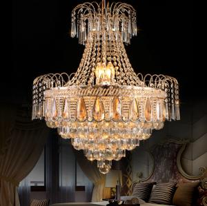 Wholesale Luxury modern chandeliers high quality hanging decorative crystal lighting chandeliers pendant lights from china suppliers