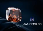 Custom Brown Classic Moissanite 3 Carat 5mm Cushion Cutting