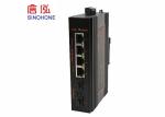 Din Rail / Wall Mount Un Managed Industrial Ethernet Switches 6 Port Long Life