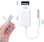USB 2.0 Female to 3.5mm Jack 3 Poles AUX Converter Adapter for Car Audio Speaker