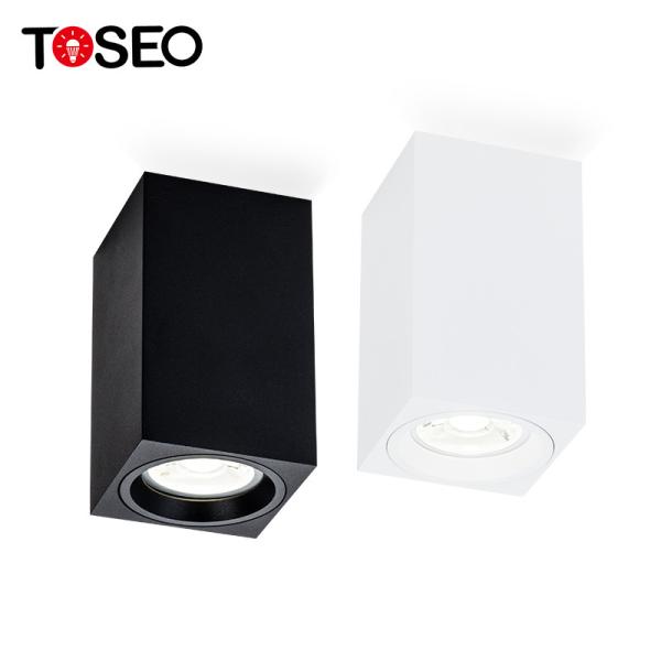 Bedroom Glass GU10 Downlight Fitting Lighting Fixtures Square Led Ceiling