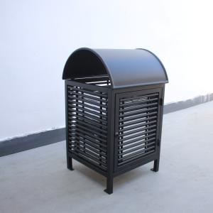 Wholesale Sustainable Wrought Iron Garbage Bins , Surface Mounted Outdoor Trash Bin from china suppliers