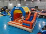 Puncture Resistant Childrens Bouncy Castle With Slide Dogs Cartoon Theme