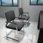 Metal Base Swivel Mesh Office Chair Black Molded Cushion Seat Type