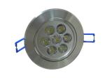 Low Power 85 - 265V 50HZ Die - Casting Alu & Glass LED Ceiling Lamp 7W CE, RoHS
