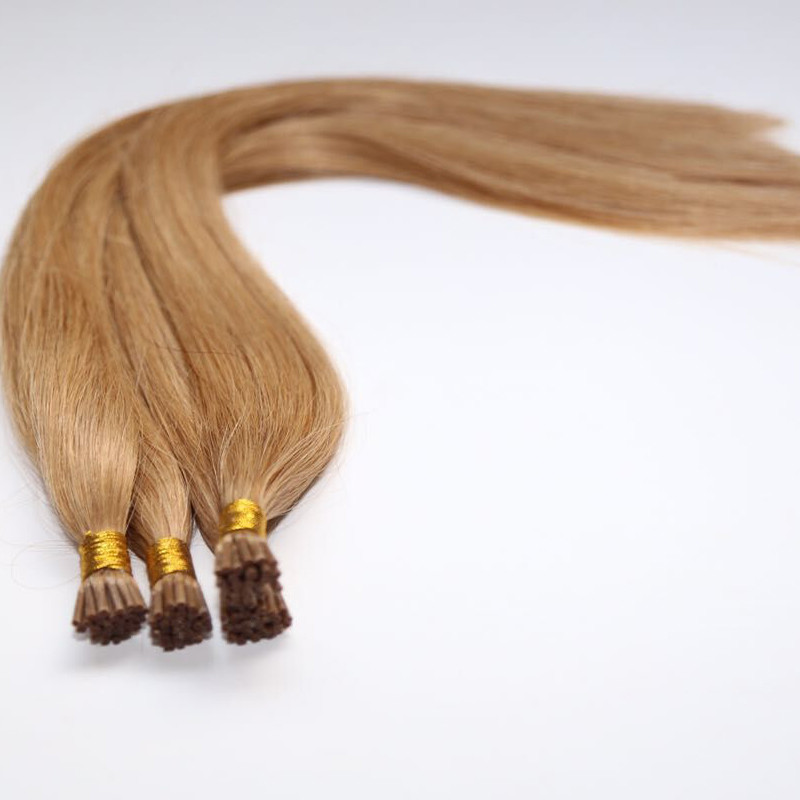 Factory wholesale pre bonded I tip hair extension Strawberry Brazilian Human Hair