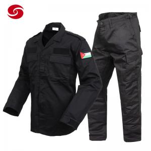 Wholesale Long Sleeve Black Cotton Police Security Guard Uniform Shirt Suit from china suppliers