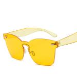 UV400 Rimless Square Frame One Piece Lens Band Packaging Women Hot Sale