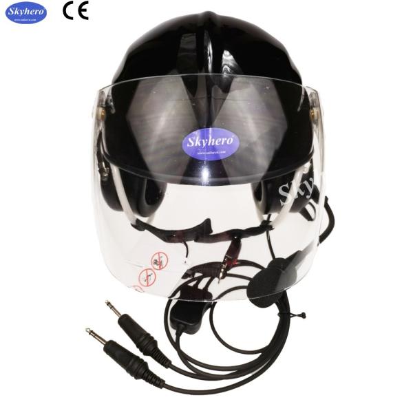 Black Aviation helmet high quality aircraft helmet light fly helmet for sale