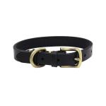Handmade Stitching Dog Training Collar Copper Hardware First Layer Cowhide