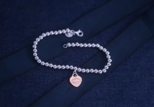 Unisex S925 Sterling Silver Love Bracelet Beads Heart Pendant Customized