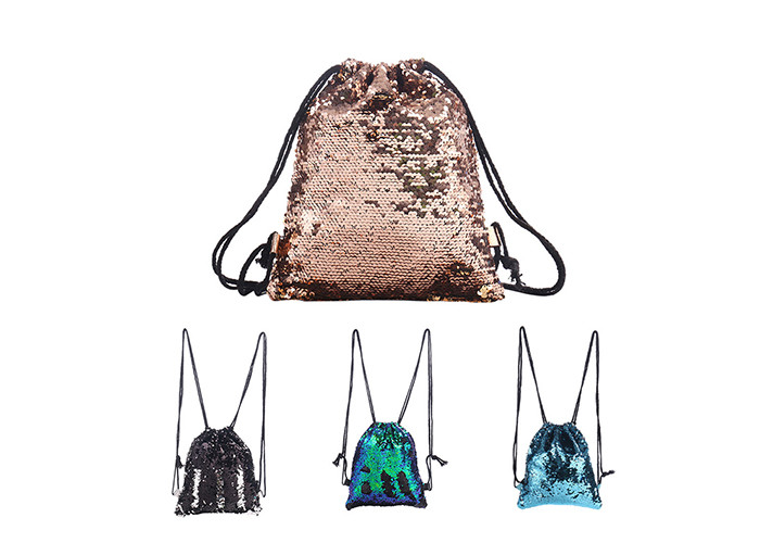 Sequins symphony color ladies drawstring backpack outdoor bag sports backpacks