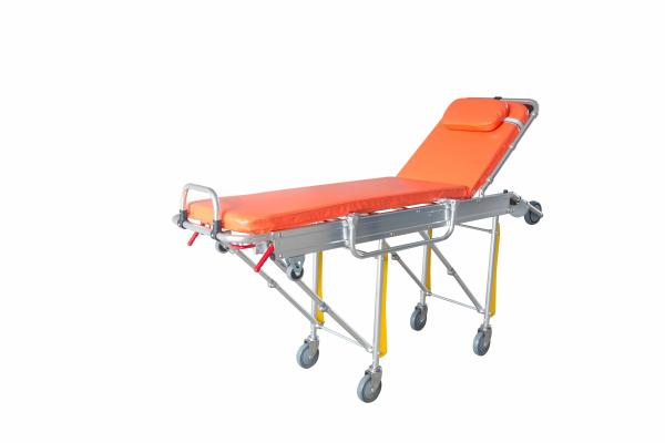 190 X 55 X 92CM Folding Ambulance Stretcher Trolley 40kg Height Adjustable
