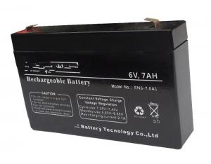 Wholesale Solar System 6v 7ah Rechargeable Battery , Long Life Lead Acid Battery from china suppliers