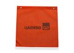 Knitted Vinyl Coated Traffic Safety Flags , Small Orange Warning Flag