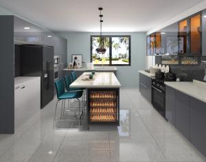 Wholesale Kitchen Cupboards Countertop High Gloss Lacquer Built In Pantry Cabinet from china suppliers