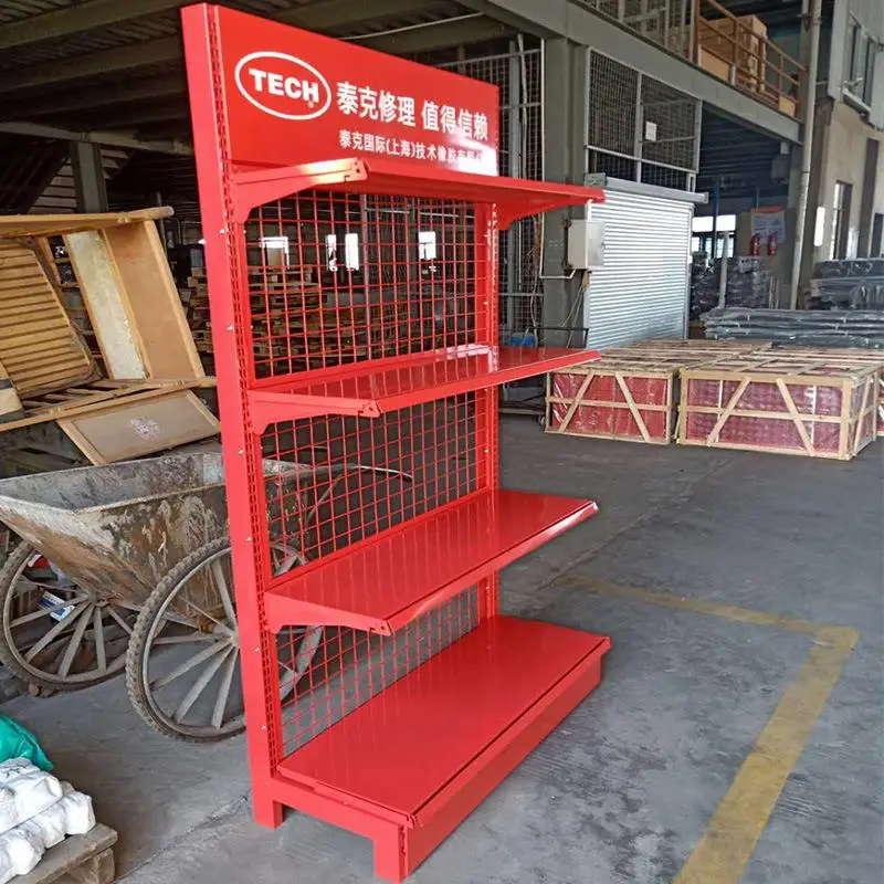 Factory custom size color metal heavy duty display shelf display racks