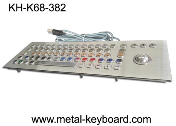 Quality Water resistant stainless steel keyboard with trackball mouse for Kiosk for sale