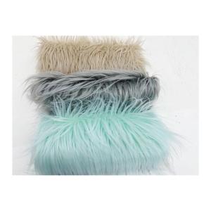 Wholesale 450gsm Colorful Printed Faux Fur Fabric for Long Pile Carpet Plush Curtain 65mm Fluffy from china suppliers