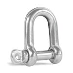 European Type Stainless Steel 304/316 Screw Pin D Shackle for Heavy Duty