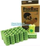 Disposable Compostable Dog Poop Bag For Pet Cleaning, Earth-Friendly Leak-Proof