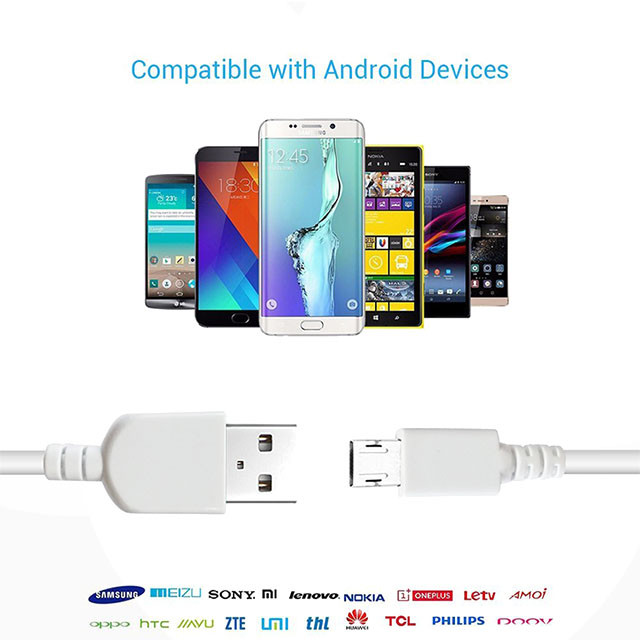 Data Transmission 3m Cell Phone Charging Cable Micro USB Transfer Cable