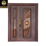 Fireproof Swing Left Aluminum Shop Front Doors Villa Solid Aluminium Front Doors
