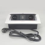 Office table furniture female to female media connectors table hidden power