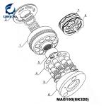 Excavator Parts Final Drive Parts MAG190 SK320 Travel Motor Parts