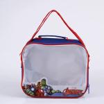 Long Rope PVC Storage Bags / Blue Reusable Surface Clear PVC Handbags