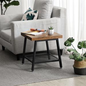 China End Table with Shelf, Industrial Small Side Table for Sale, Living Room Side Table, ULET42X on sale