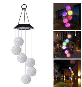 Wholesale IP65 Waterproof 6 Crystal Ball Solar Wind Chime Lights from china suppliers