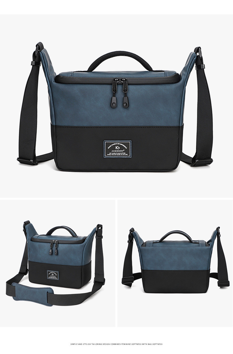 CROSS-BORDER NEW PU SINGLE SHOULDER CROSSBODY CAMERA BAG SLR CAMERA BAG PHOTOGRAPHY DIGITAL CAMERA BAG LENS STORAGE BAG