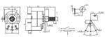 24mm rotary potentiometer with switch, carbon potentiometer, trimmer potentiomet